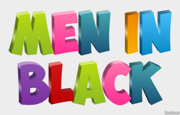 Men in Black Text Effect