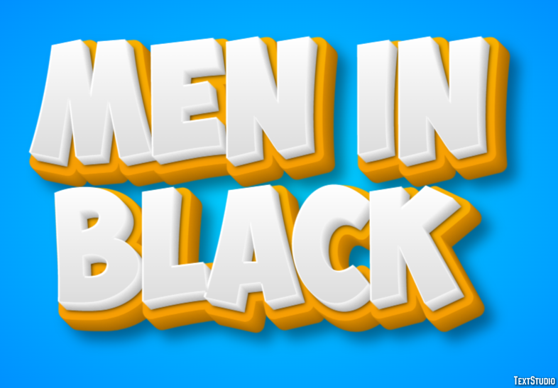 Men in Black Text effect