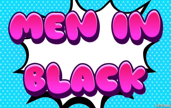 Men in Black Text Effect