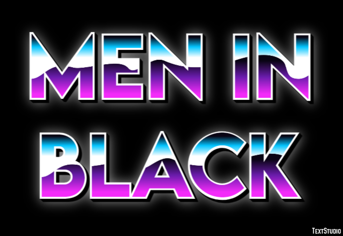Men in Black Text Effect