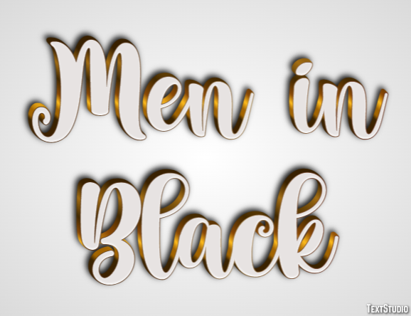 Men in Black Text Effect
