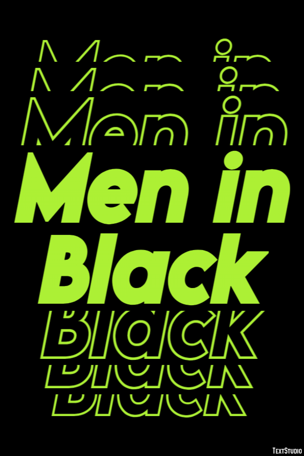 Men in Black Text Effect