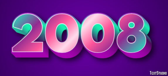 2008 Text Effect