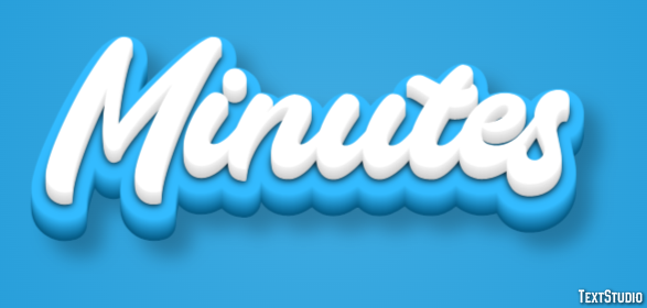Minutes テキスト効果