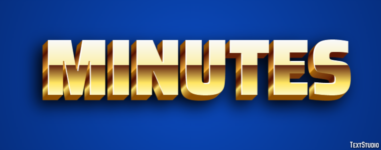 Minutes テキスト効果
