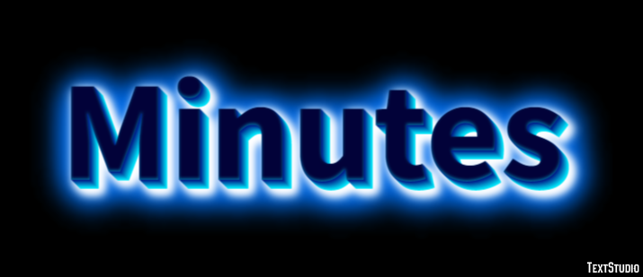 Minutes Text Effect