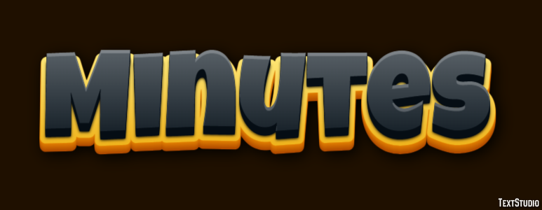 Minutes Text Effect