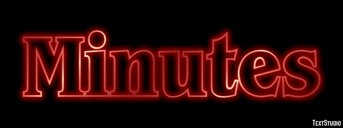 Minutes テキスト効果