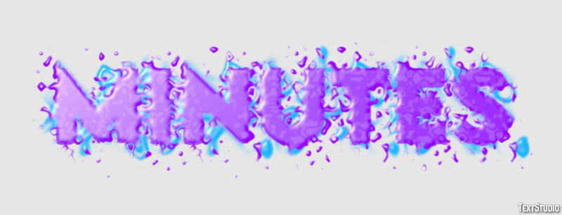 Minutes Text Effect
