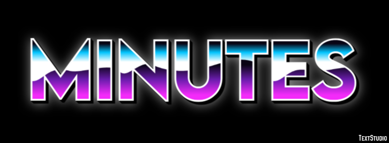 Minutes Text Effect