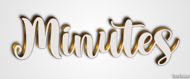 Minutes テキスト効果