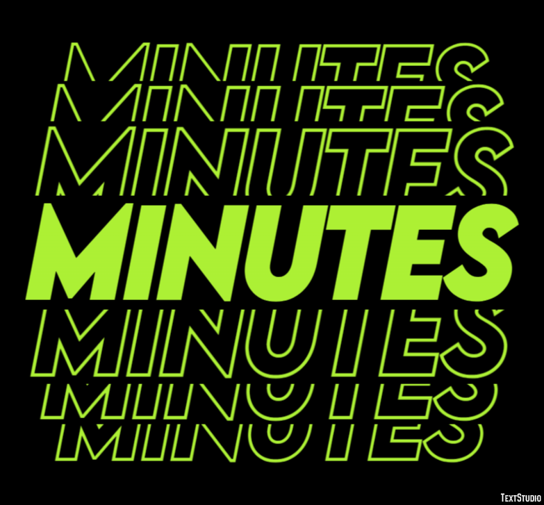 Minutes Text Effect
