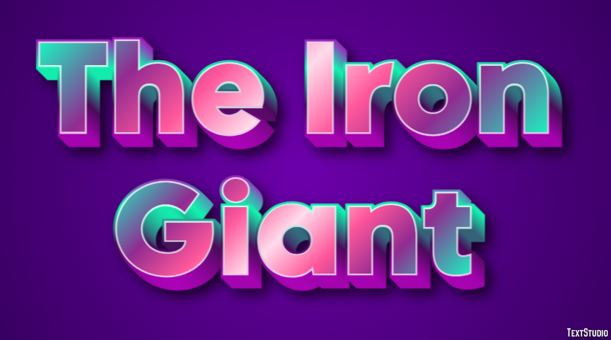 The Iron Giant Efecto de Texto