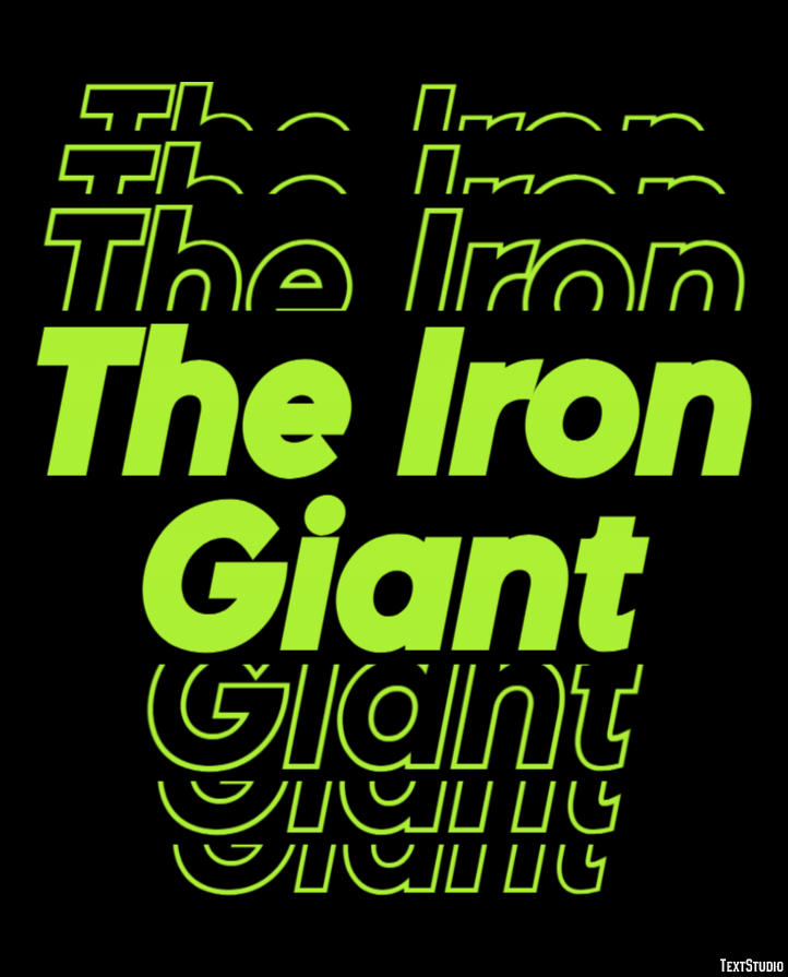 The Iron Giant Efeito de texto