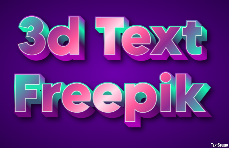 3d Text Freepik Text Effect
