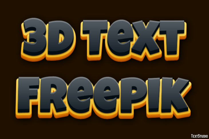 3d Text Freepik Text Effect