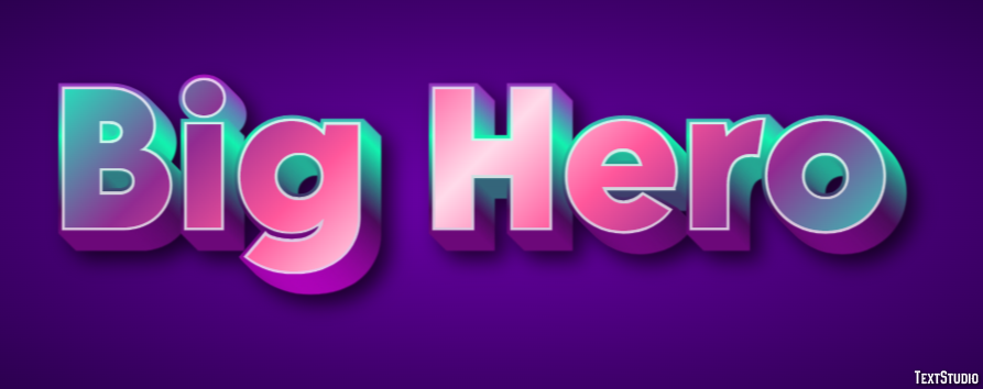 Big Hero Эффект текста