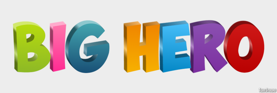 Big Hero Эффект текста