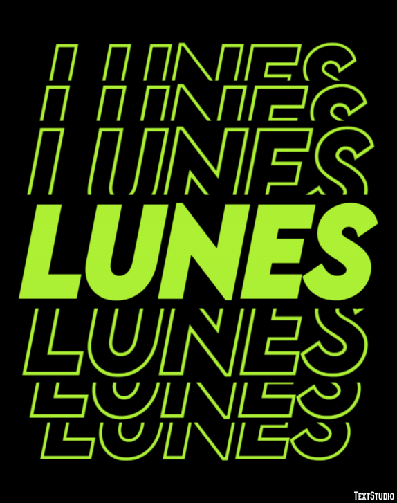 Lunes Efecto de Texto