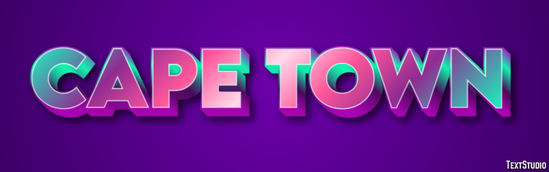 Cape Town Effet de Texte