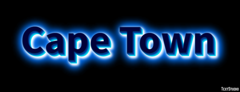 Cape Town Effetto testo