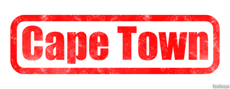 Cape Town Effetto testo