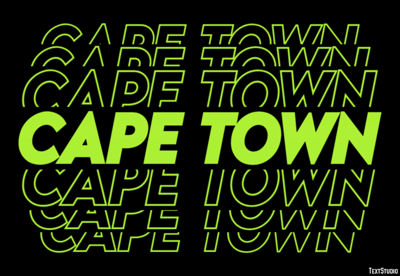 Cape Town Effetto testo