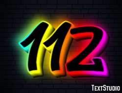 112 Text effect
