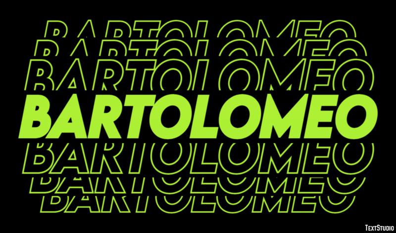 Bartolomeo Effetto testo