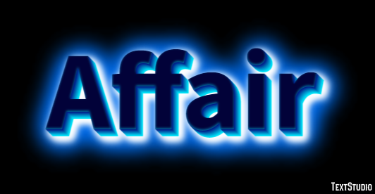 Affair Efeito de texto