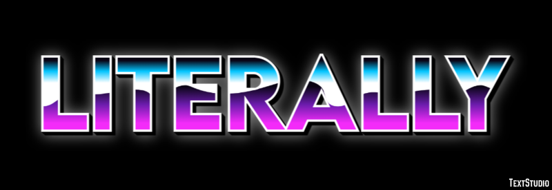 Literally Text Effect