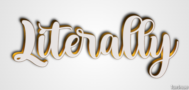 Literally Text Effect