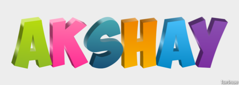 Akshay Efeito de texto
