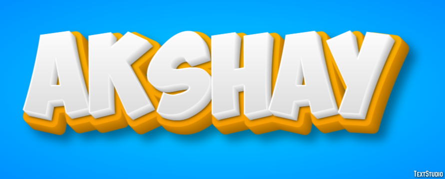 Akshay Efeito de texto