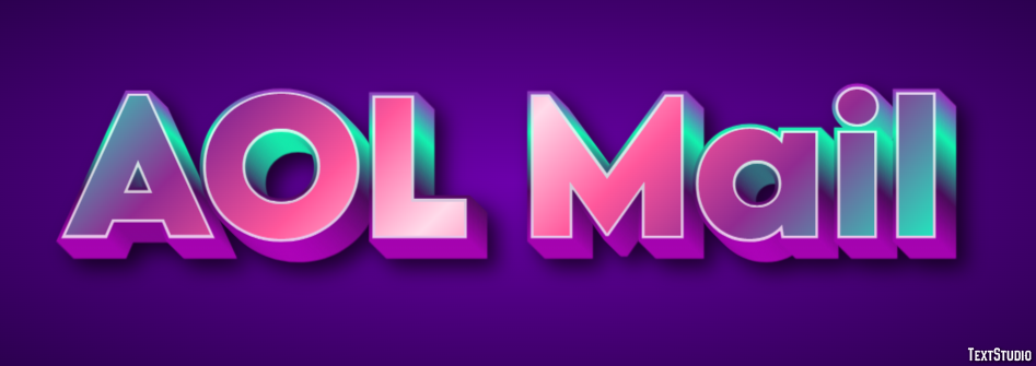 AOL Mail Efeito de texto