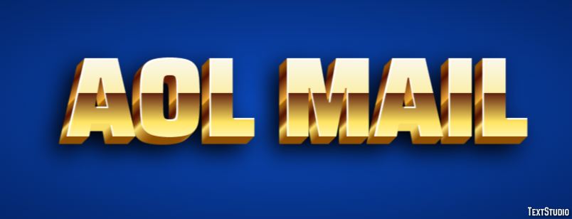 AOL Mail Efeito de texto