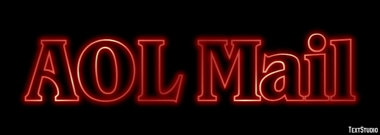 AOL Mail Efeito de texto