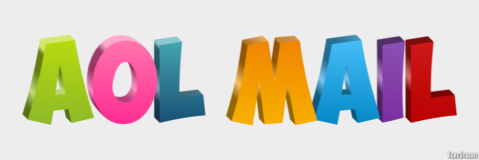 AOL Mail Efeito de texto