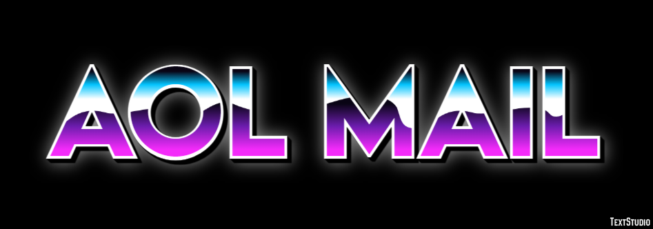 AOL Mail Efeito de texto