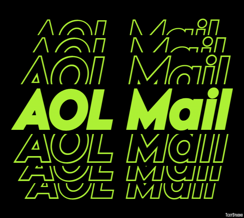AOL Mail Efeito de texto