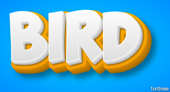 Bird Text effect