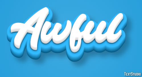 Awful Text Effect