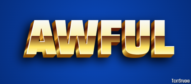 Awful Text Effect