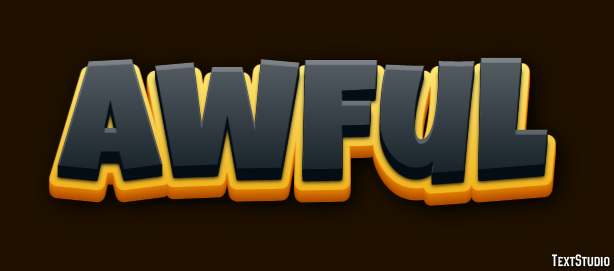 Awful Text Effect