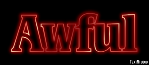Awful Text Effect