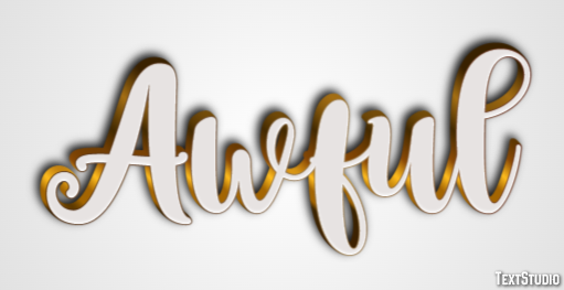 Awful Text Effect