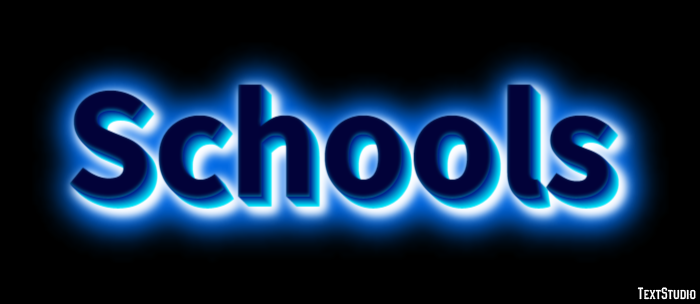 Schools Text Effect