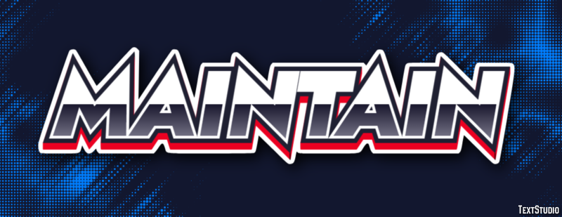 Maintain Texteffekt
