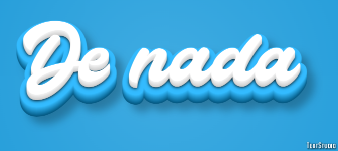 De nada Efecto de texto