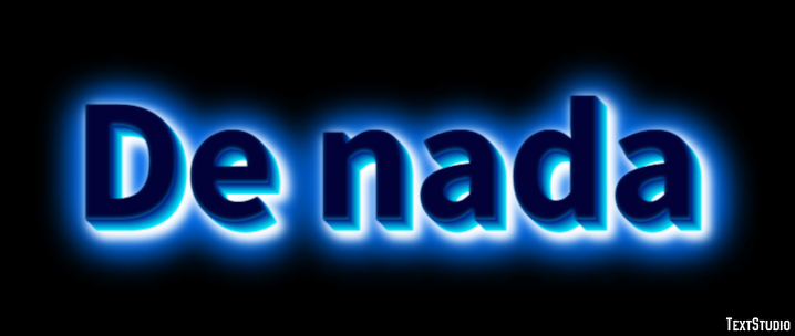 De nada Efecto de texto